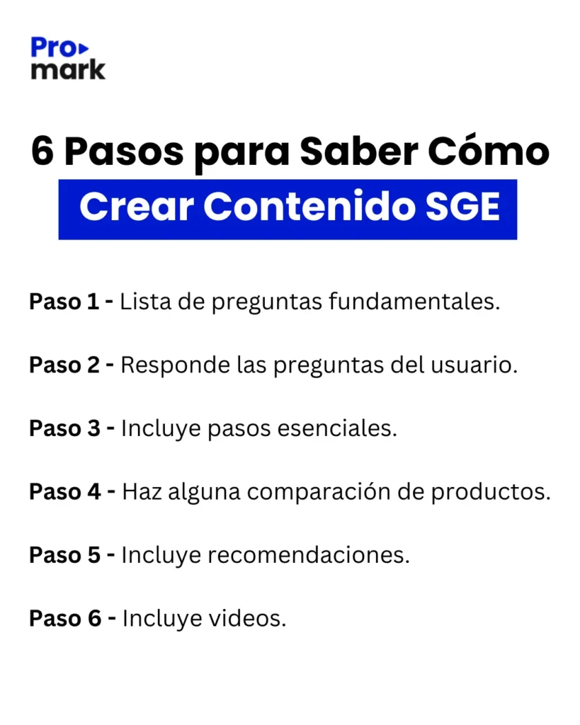 6 Pasos para Saber Cómo Crear Contenido SGE